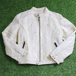 Vintage Sixty White Leather Jacket. 2006